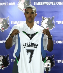 Sessions, presentado en Minnesota (David Sherman/NBAE via Getty Images)