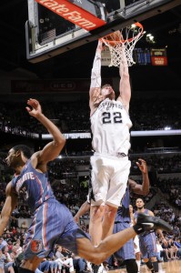 Mate de Tiago Splitter. Copyright 2011 NBAE (Photos by D. Clarke Evans/NBAE via Getty Images)